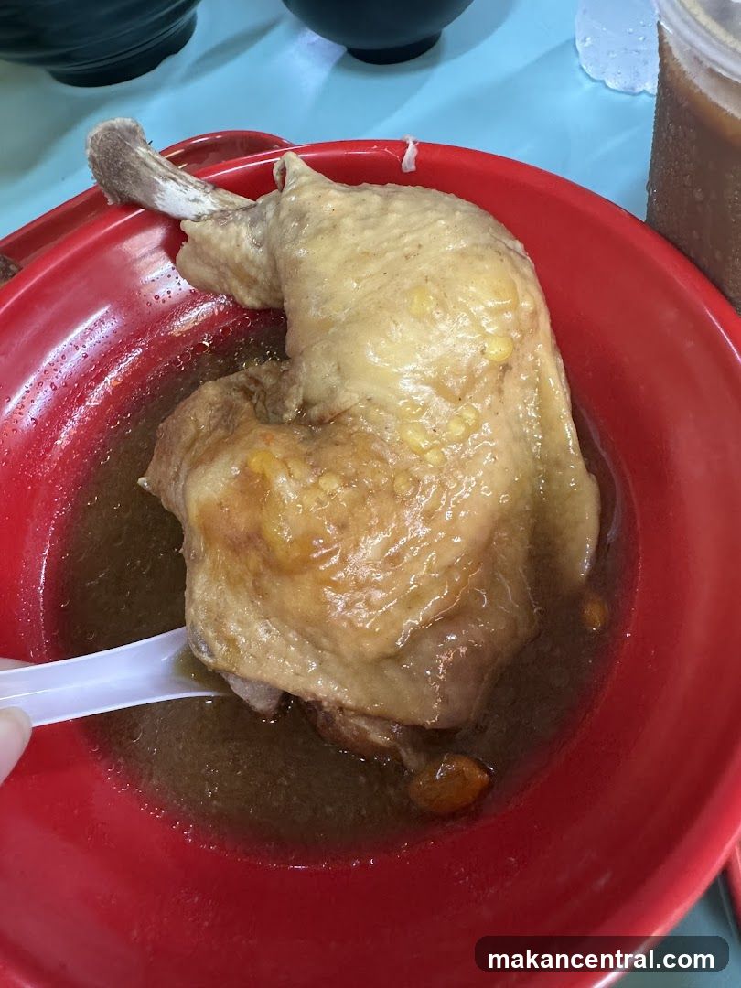Food in red bowl