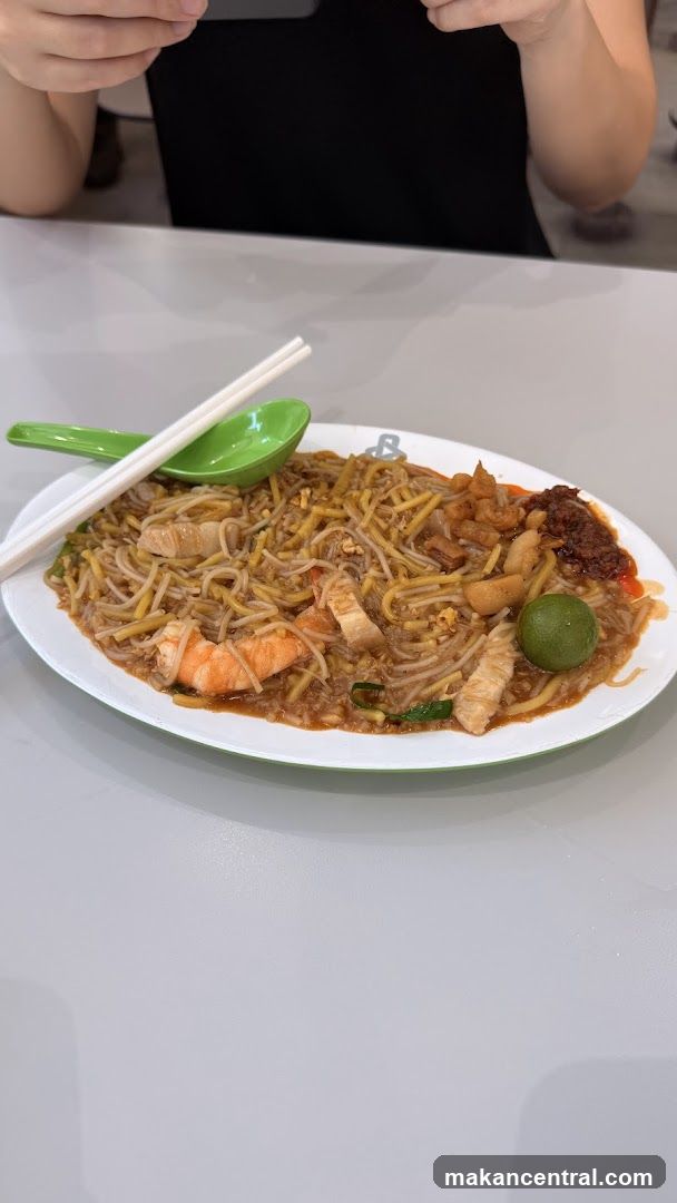 Food at a dining table