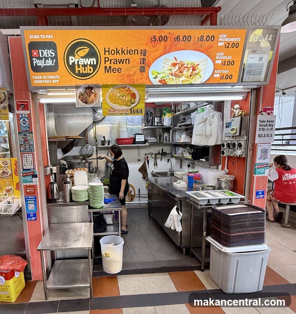 Hokkien Prawn Mee stall interior