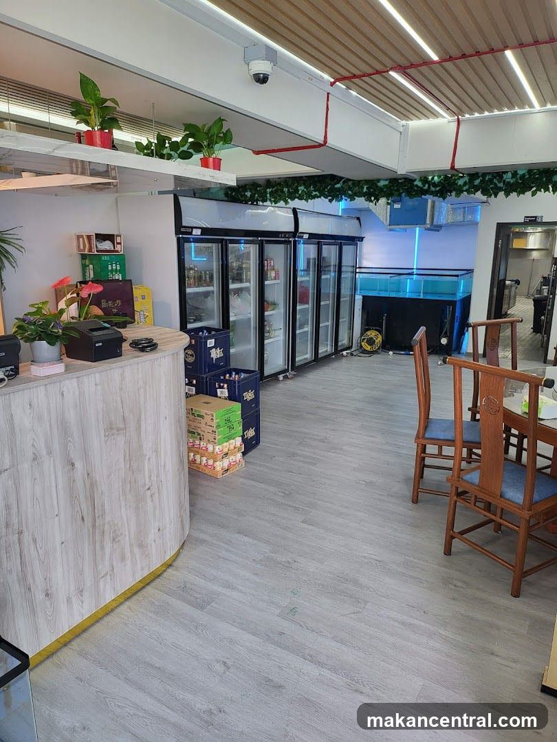 Interior of a retail or dining space