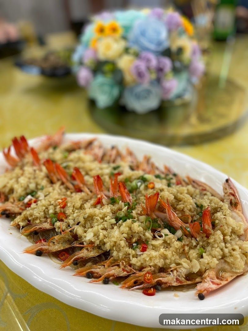 Dining Table with Seafood Dish