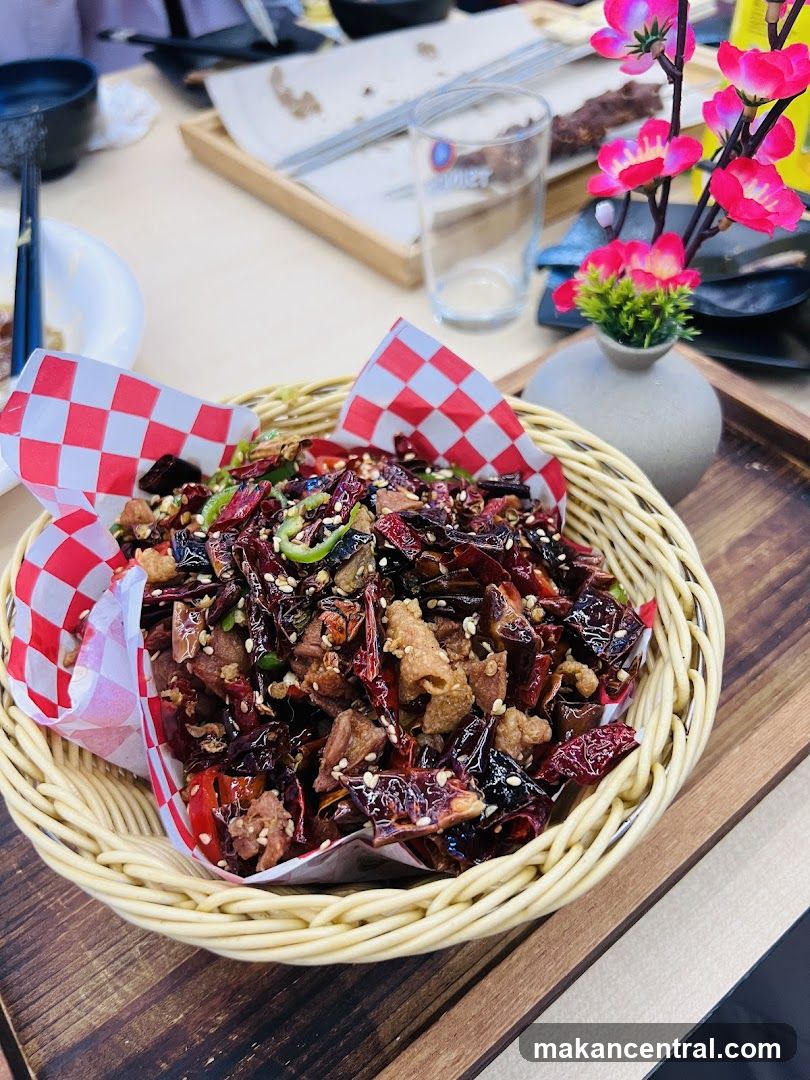 Dish served in a basket