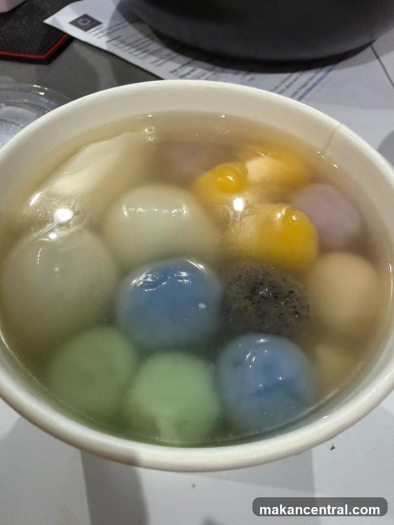 Bowl of colorful tapioca pearls or dessert