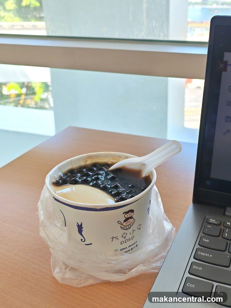 Boba Dessert with Laptop