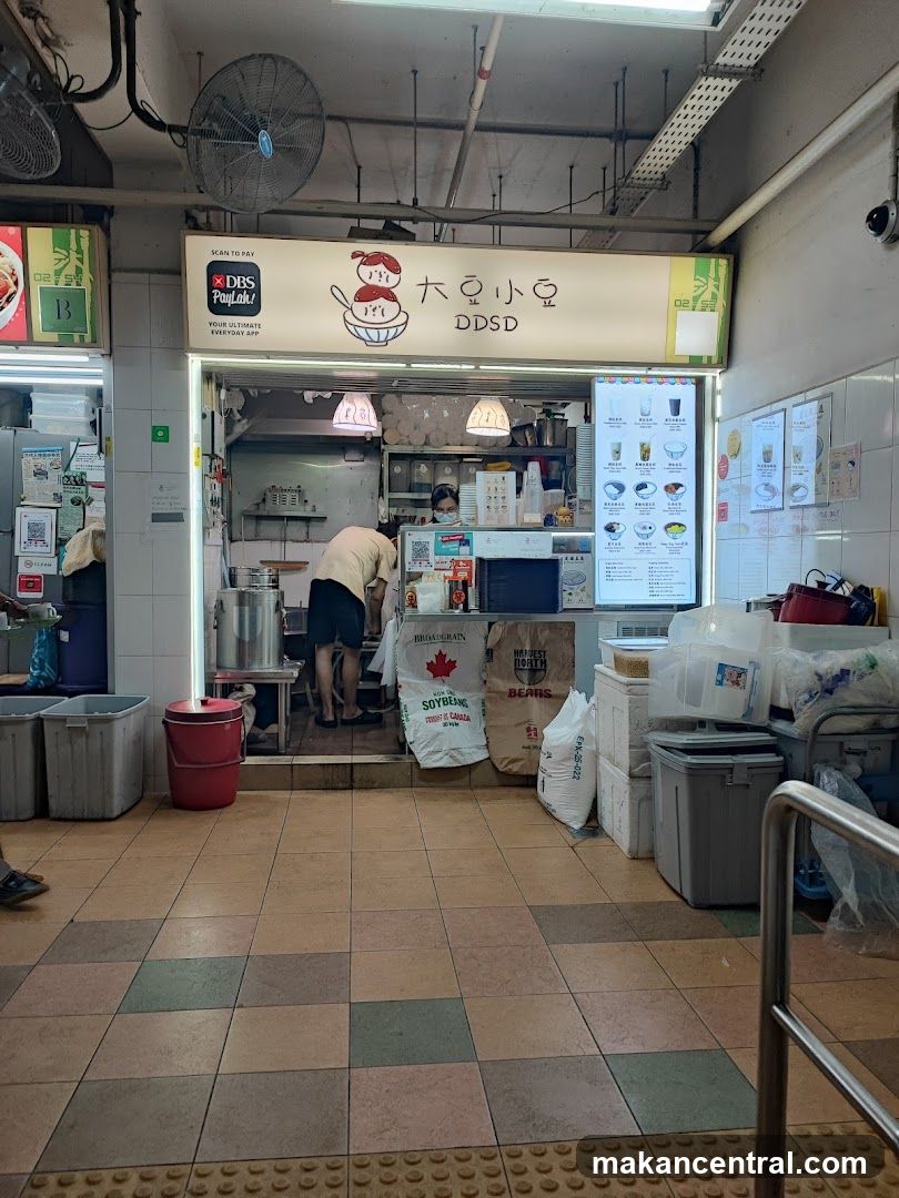 Interior of food stall with signage