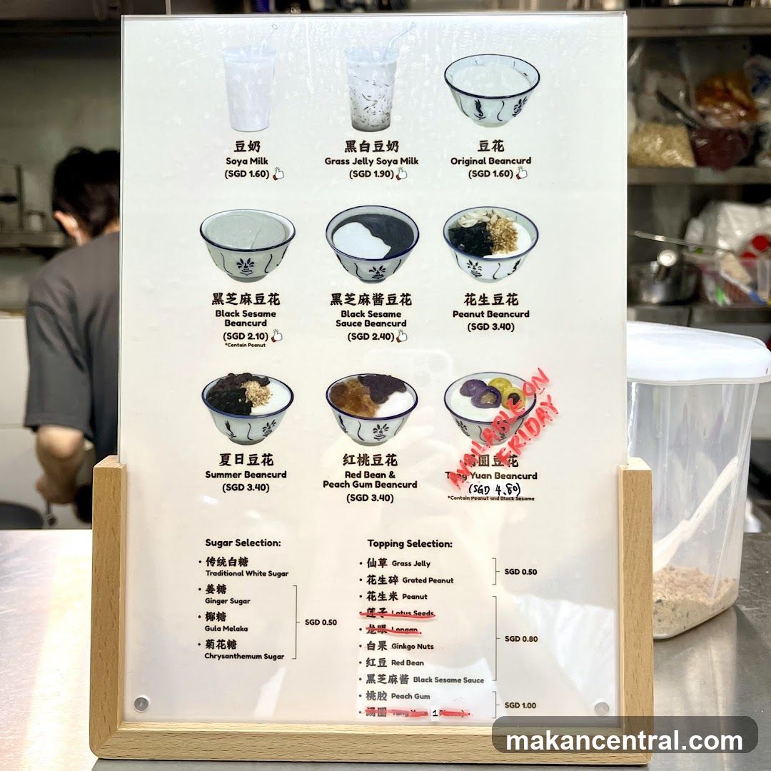 Beancurd Menu