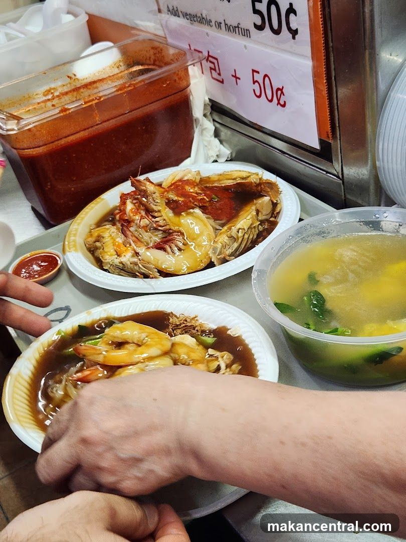Food stall interior