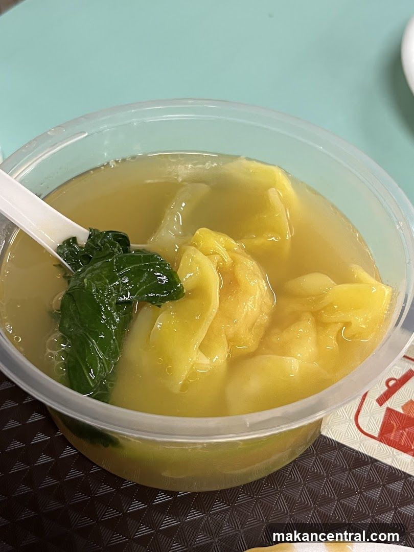 Wonton Soup in Plastic Container