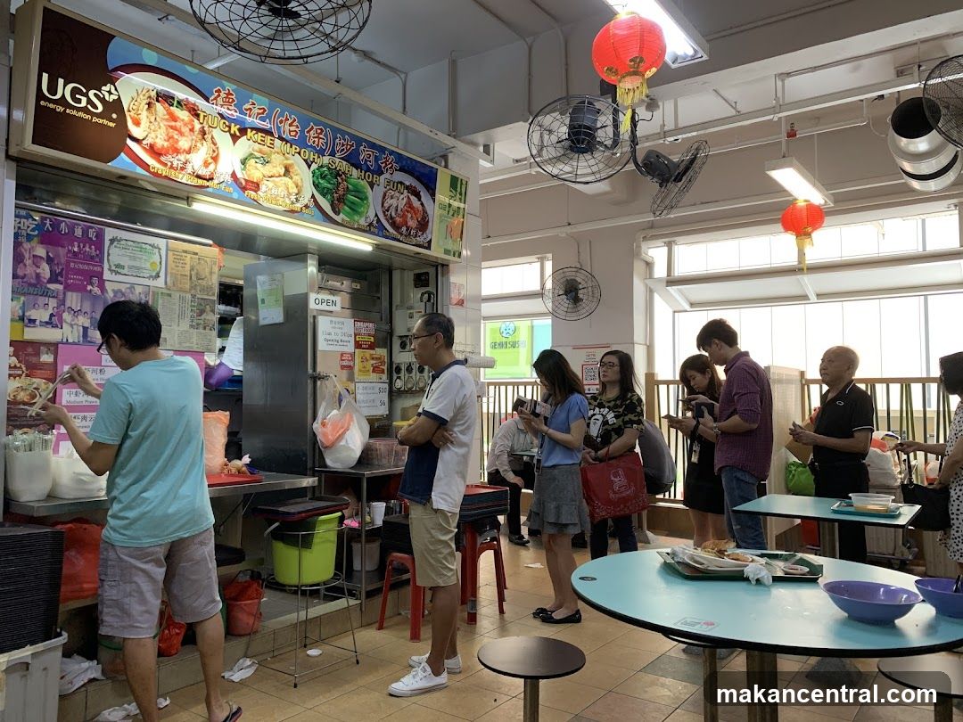 Food stall interior with customers
