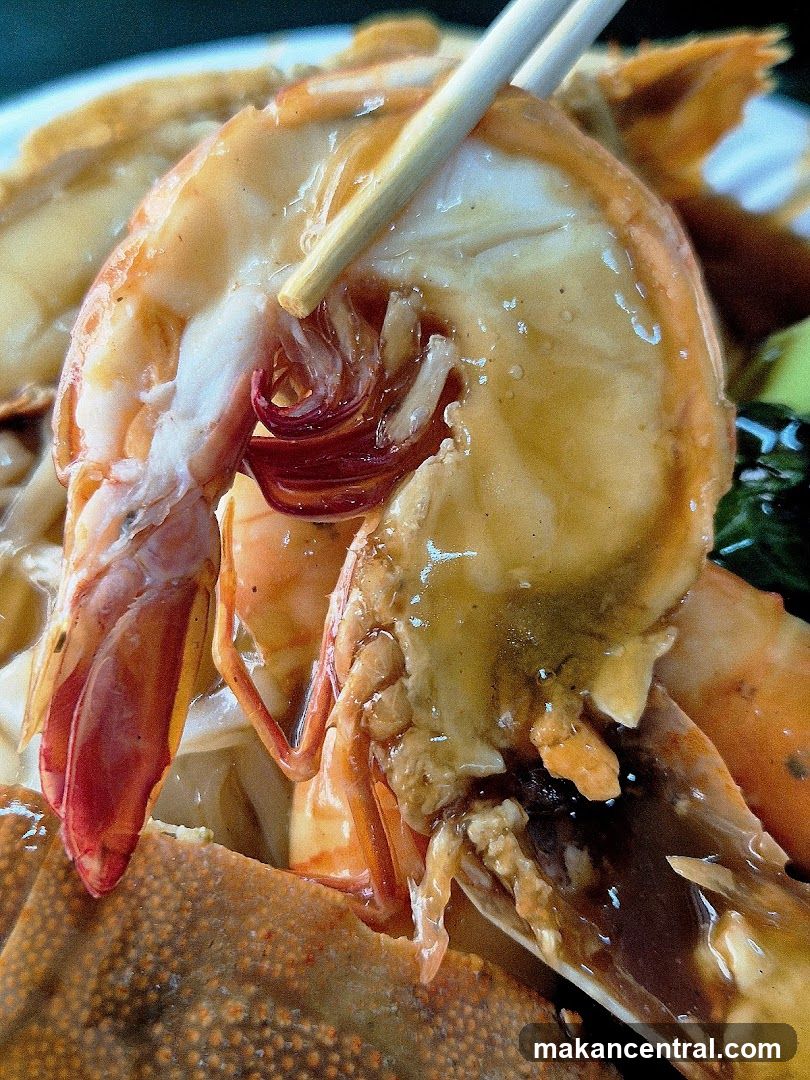 Close-up of seafood dish