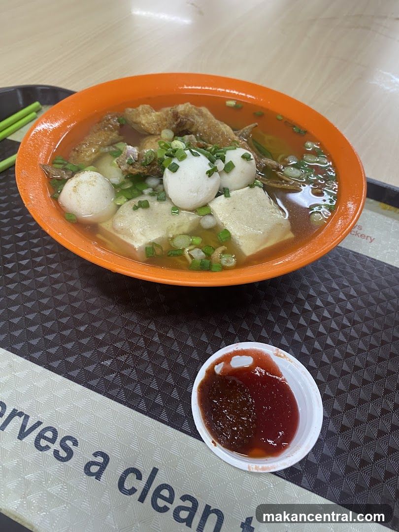 Food served at a food stall