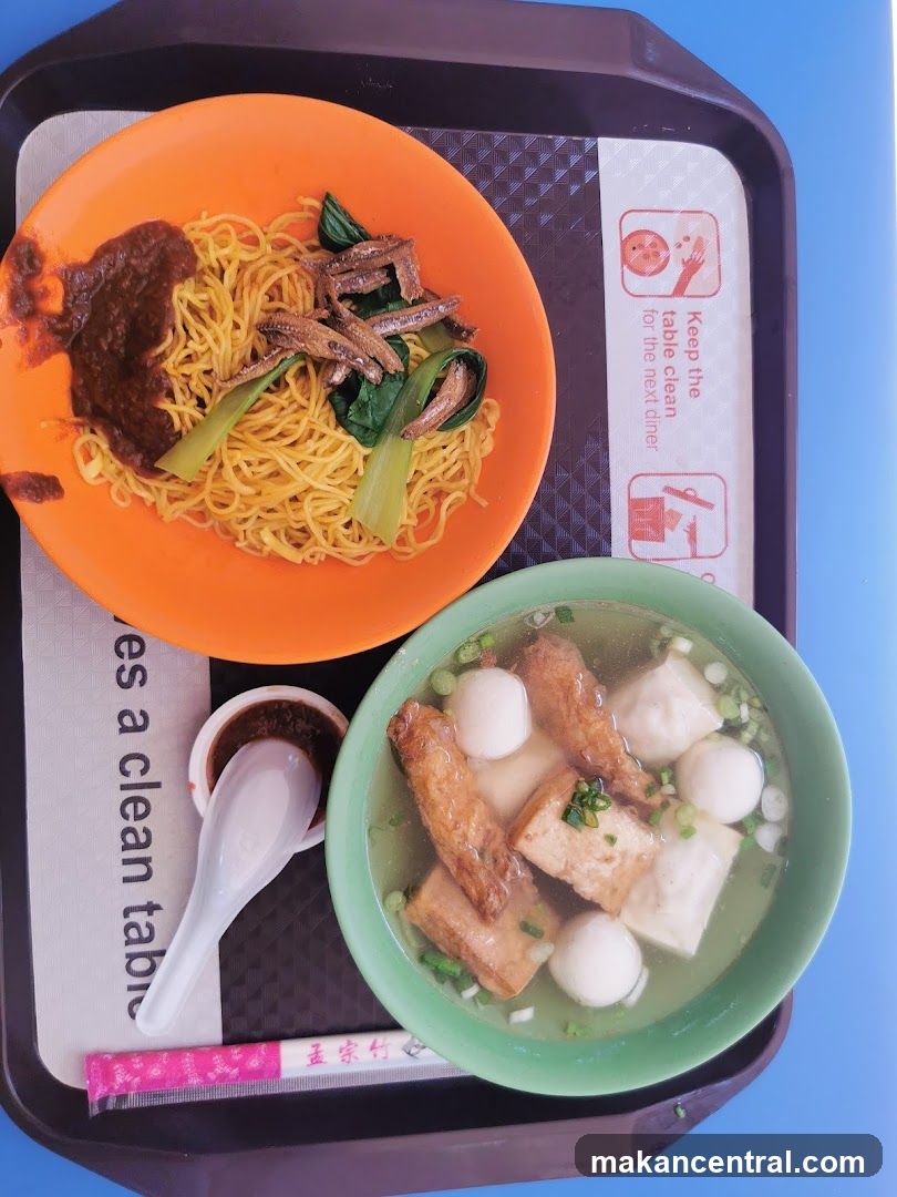 Food served on a tray
