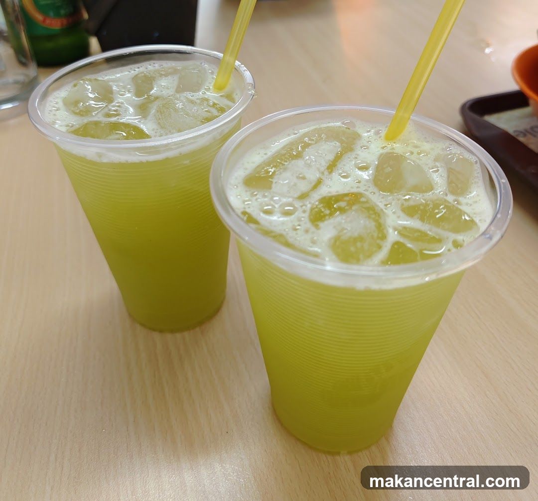 Two iced beverages on a table