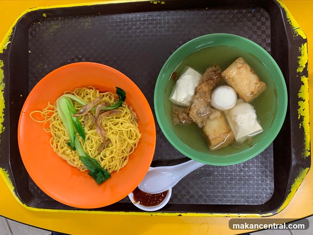 Food on a tray