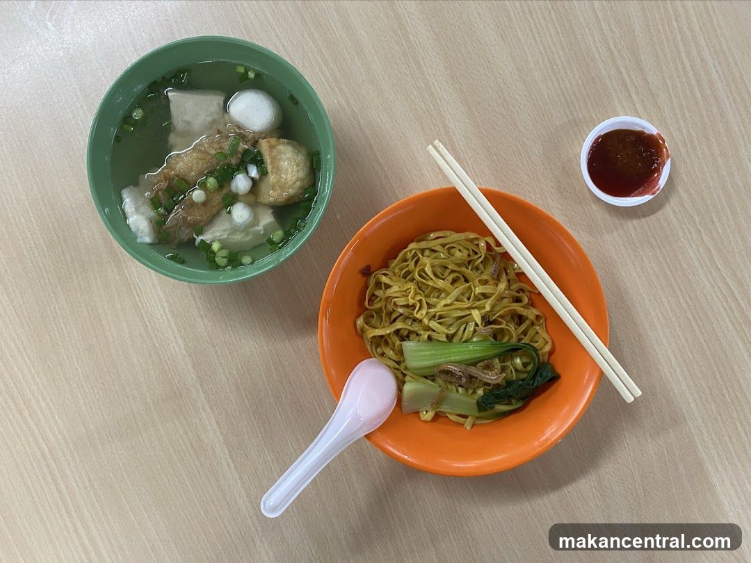 Food served on table