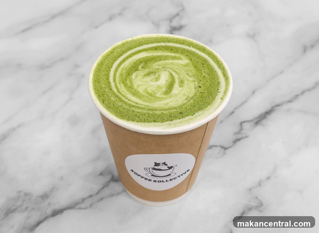 Matcha Latte in Paper Cup