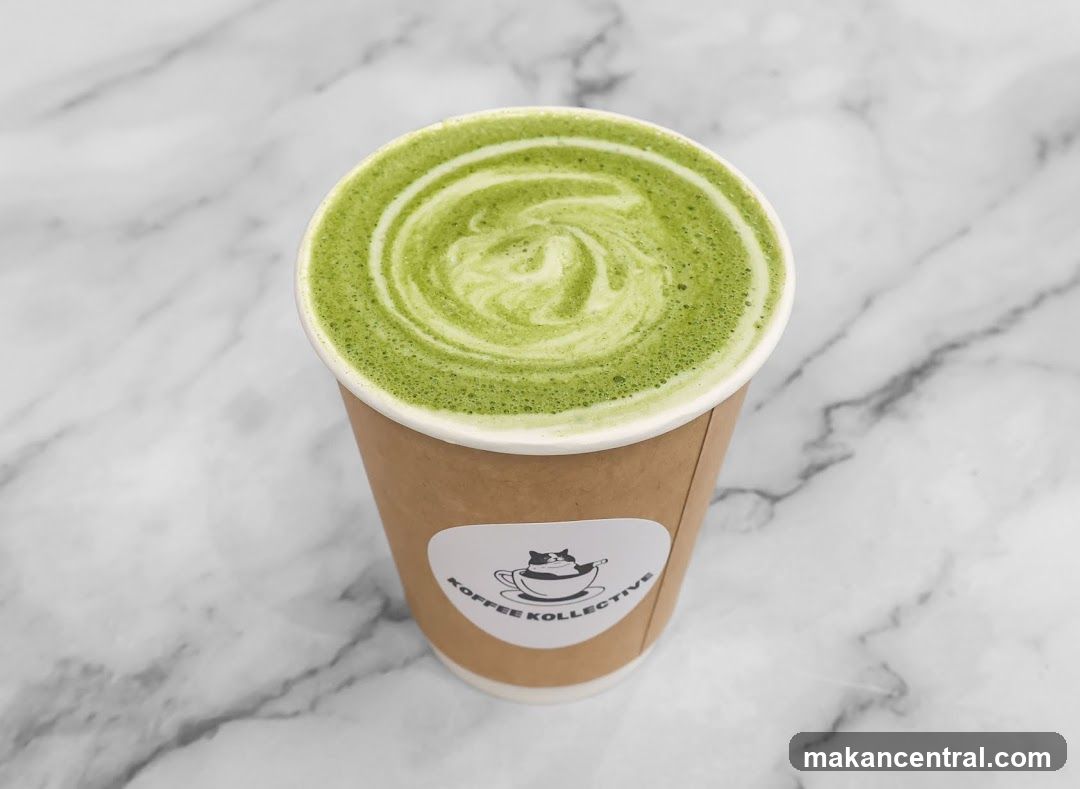 Matcha Latte in Paper Cup