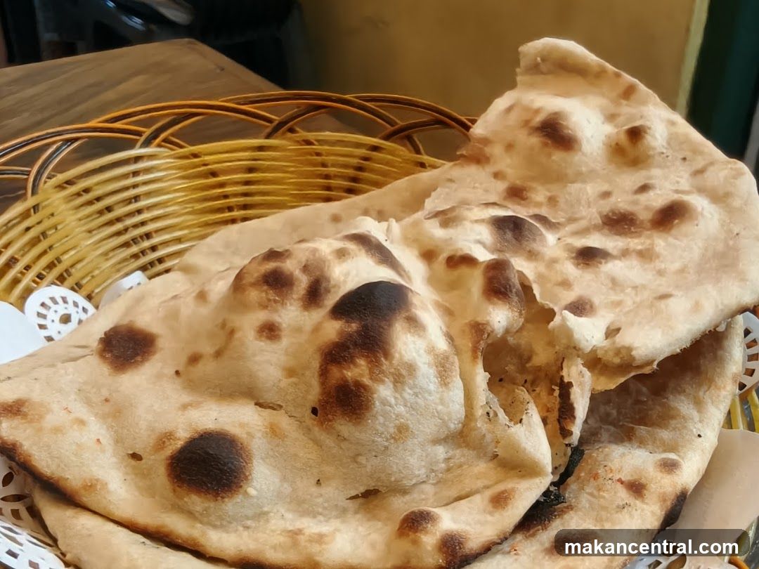 Flatbread in basket