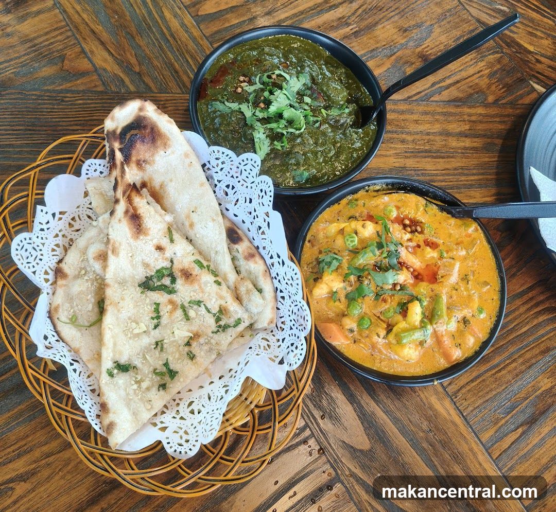 Food on wooden table
