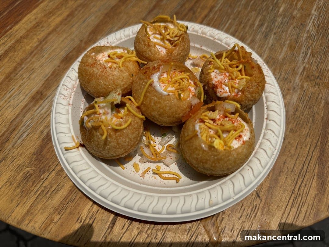 Pani Puri on Plate