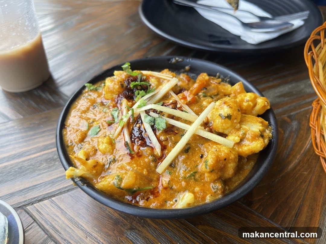 Food dish on wooden table