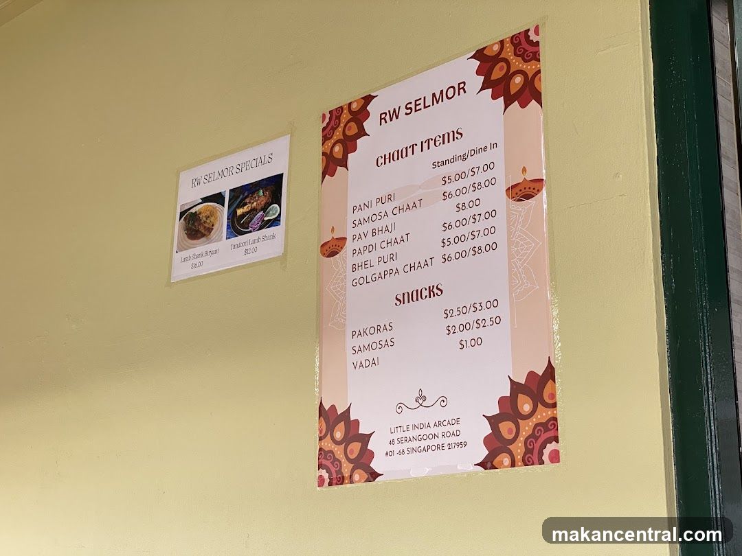 RW SELMOR Menu Board