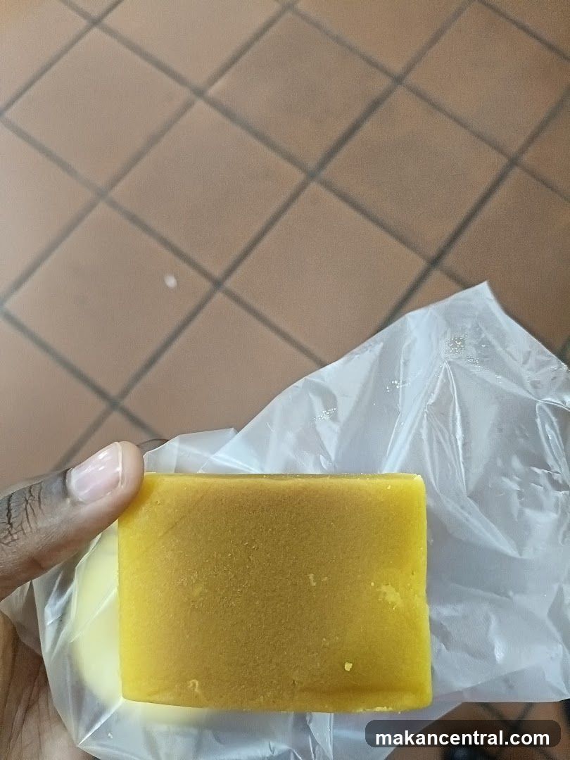 Yellow Bar in Plastic Wrap