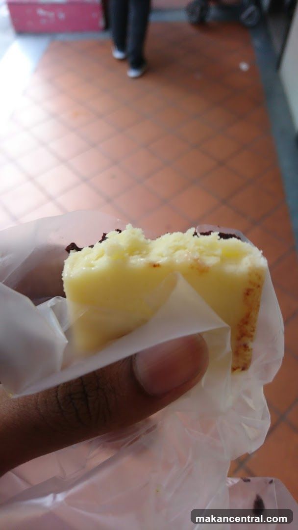 Close-up of a slice of cheesecake