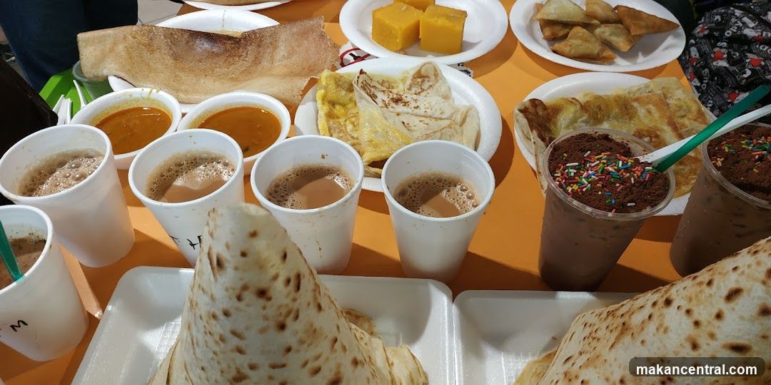 Assortment of Indian Food and Drinks