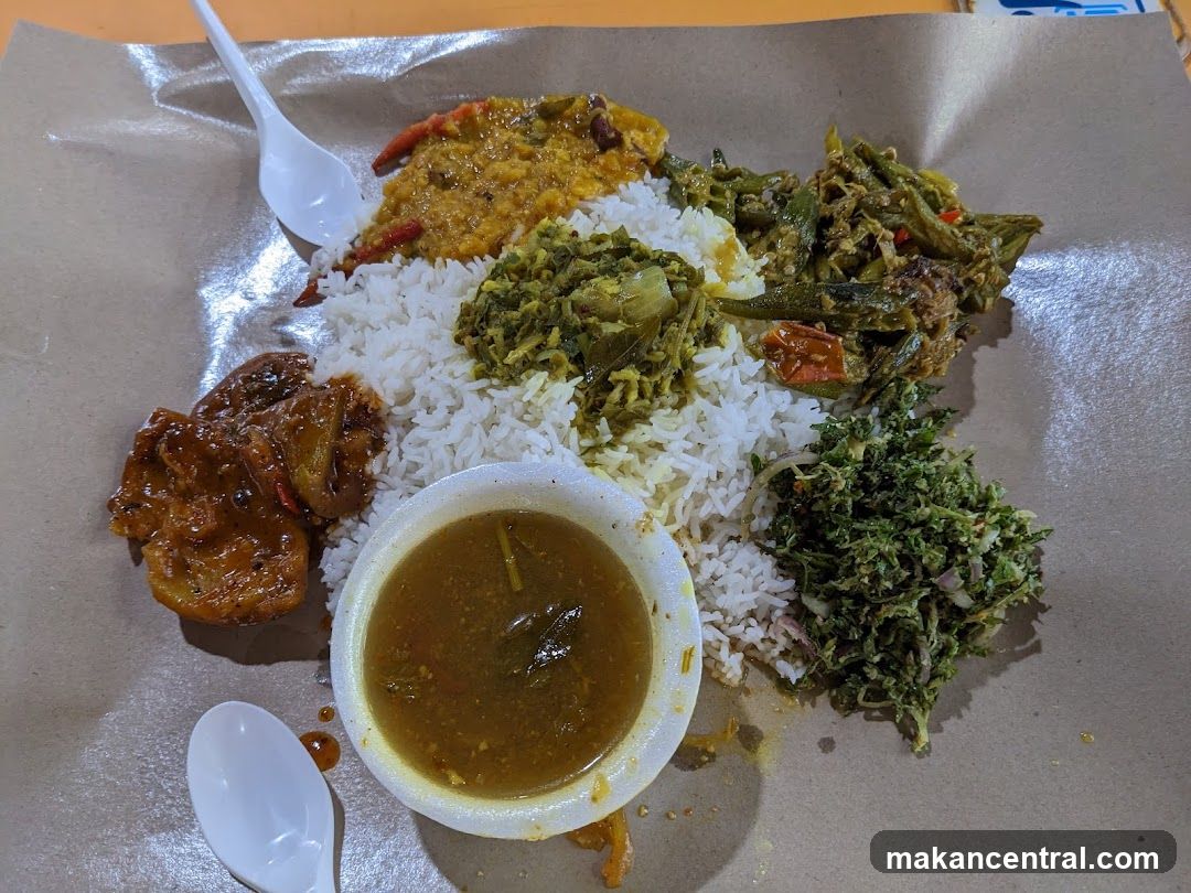 Rice plate with various side dishes