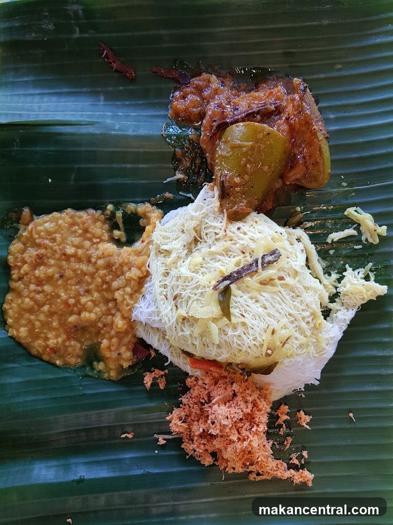 Sri Lankan Meal on Banana Leaf