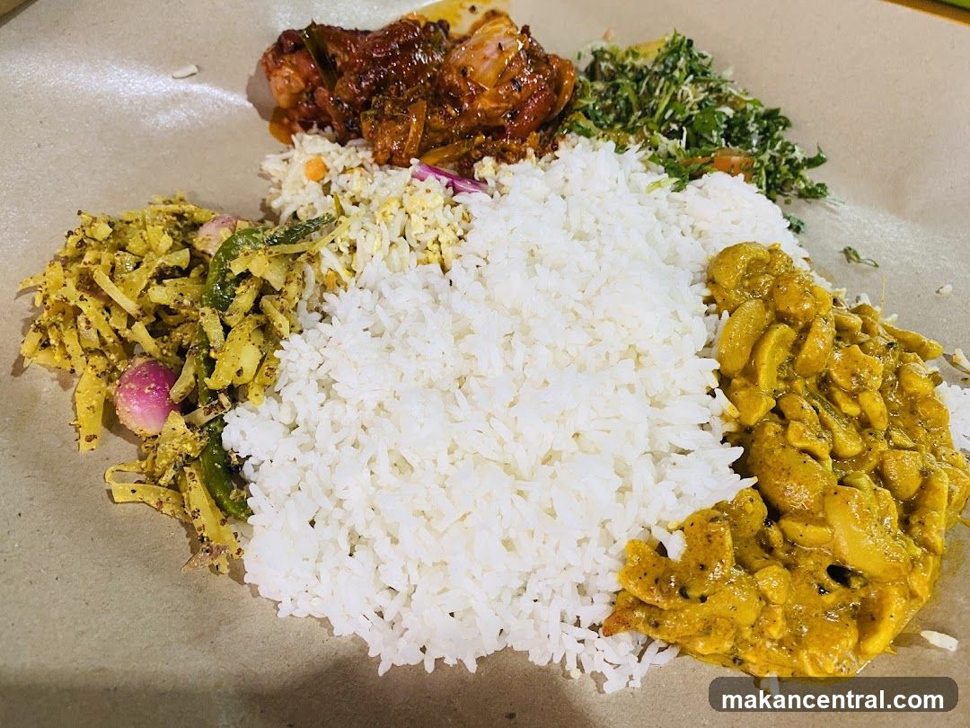 Rice Plate with Curries and Chicken