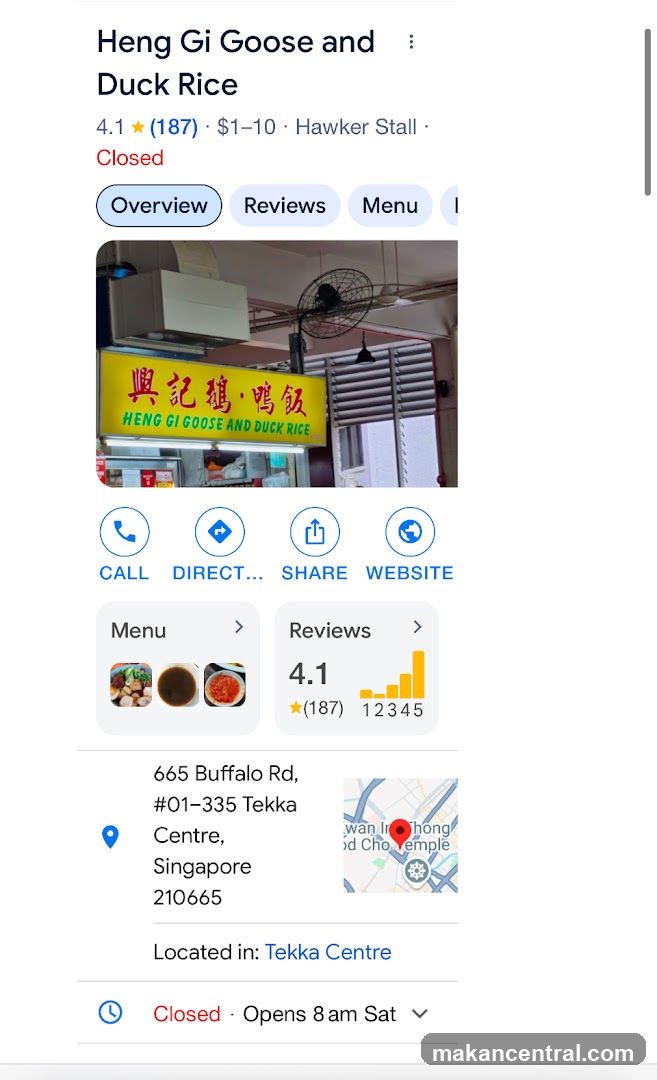 Heng Gi Goose and Duck Rice