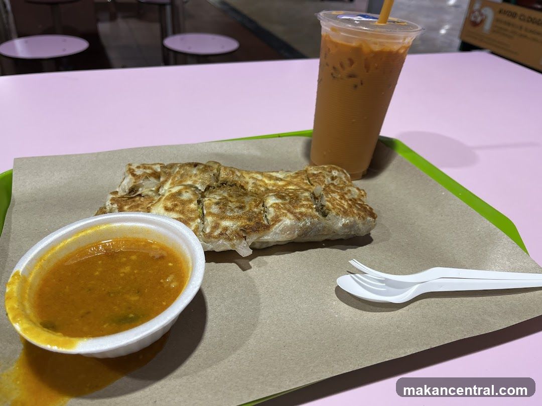 Roti Canai and Thai Milk Tea