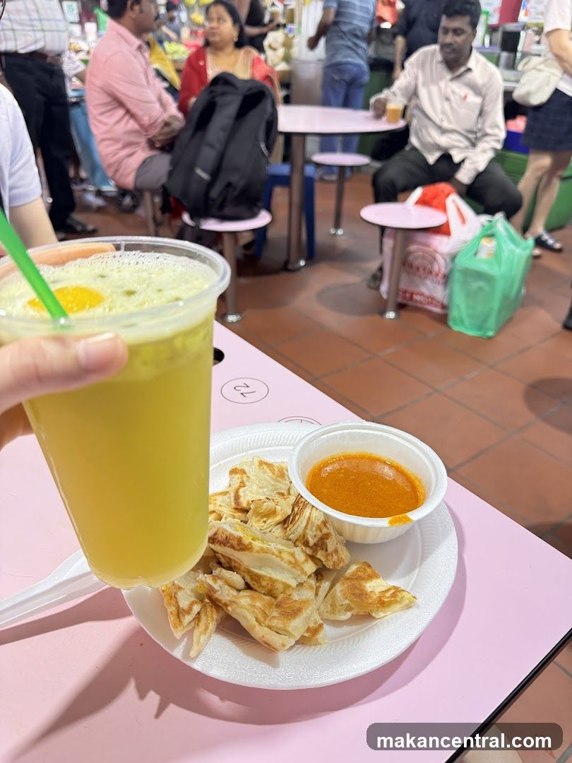 Roti Canai and Drink