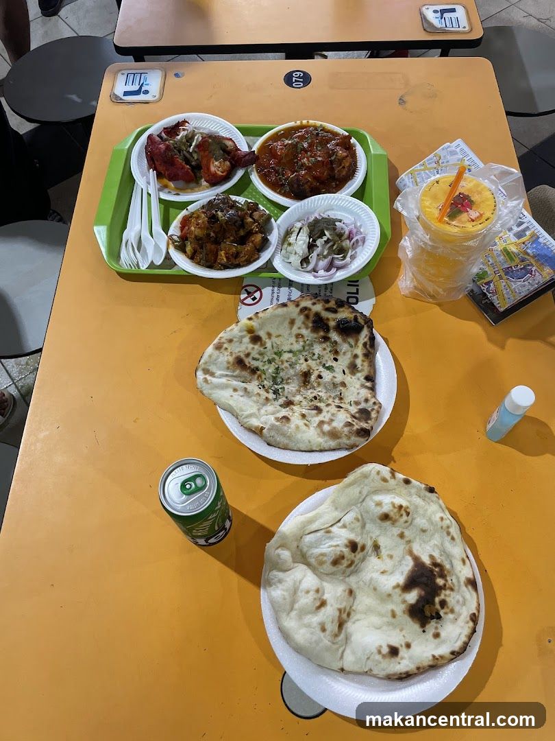 Indian Food Platter with Naan