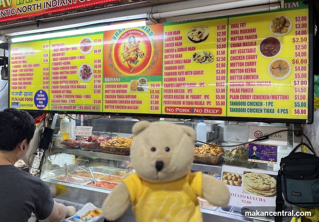 Indian Food Stall Menu