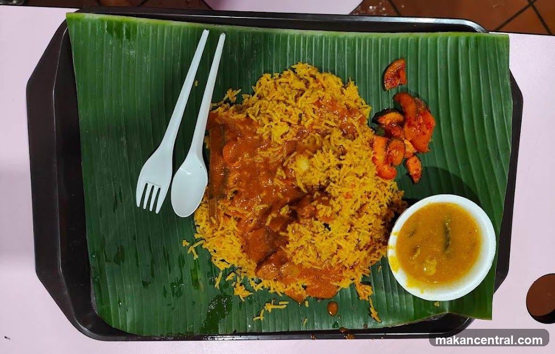 Biryani with Curry and Side Dish