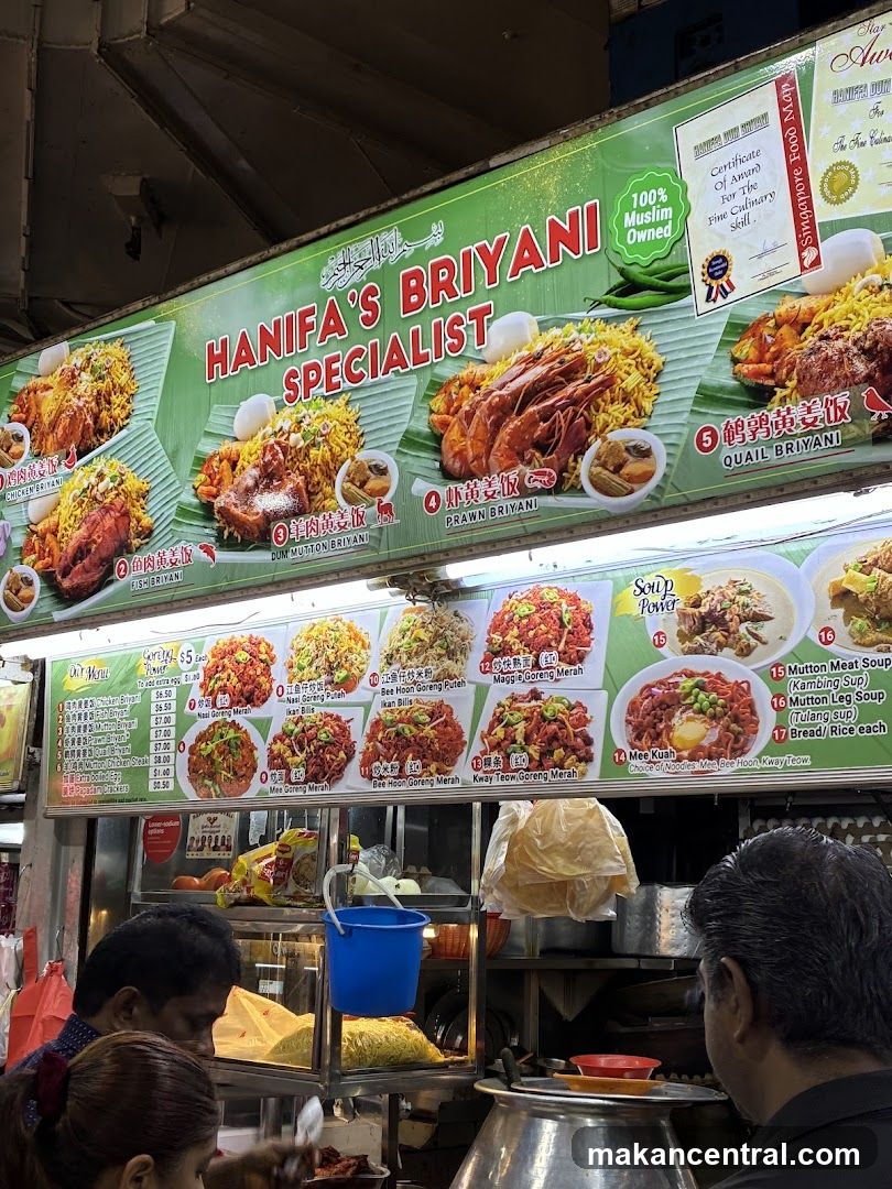 Hanifa's Biryani Specialist Menu