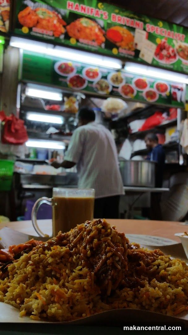 Biryani and Drink at a Food Stall