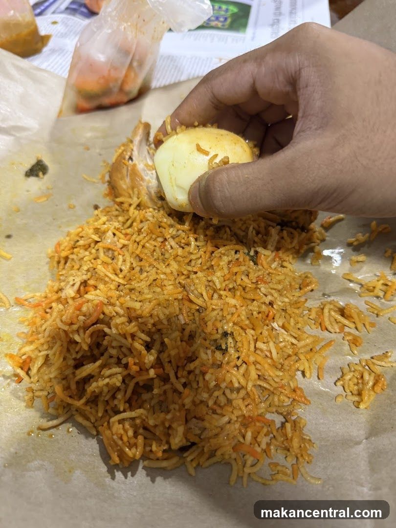 Biryani with Egg and Chicken
