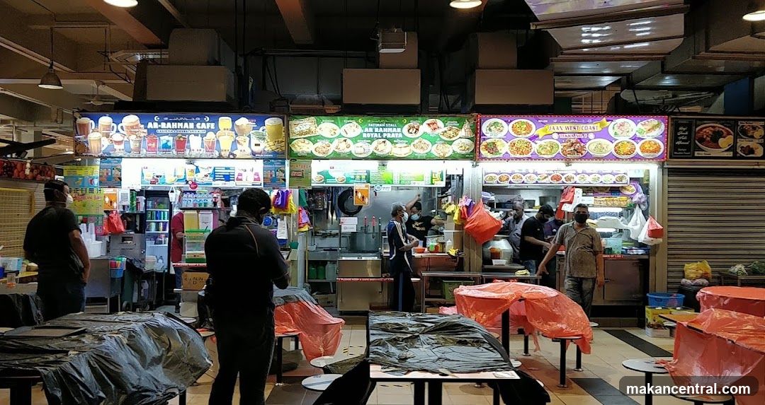 Food stalls in a market