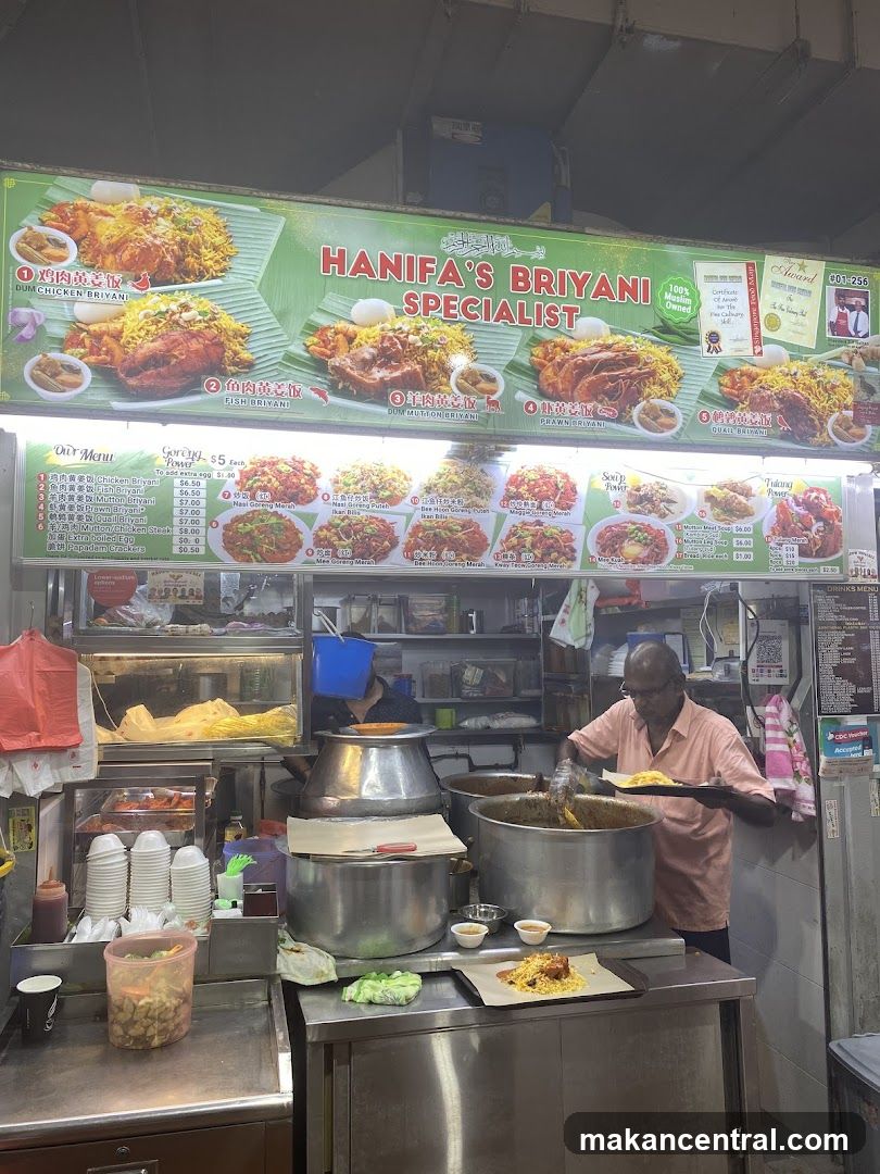 Hanifa's Biryani Specialist Menu