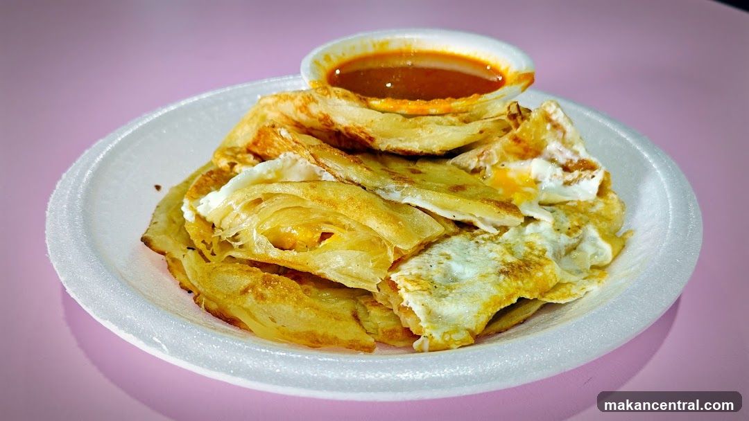 Roti Canai with Egg and Curry