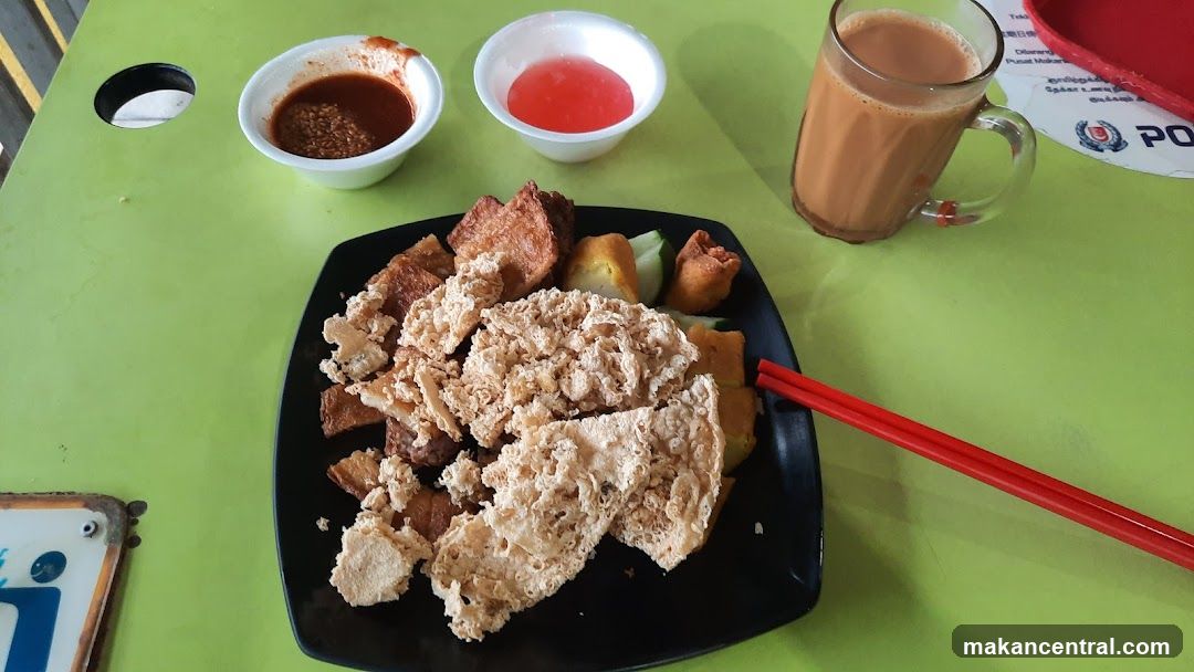Fried Snacks with Dipping Sauces and Tea