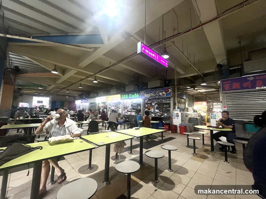 Food court with diners