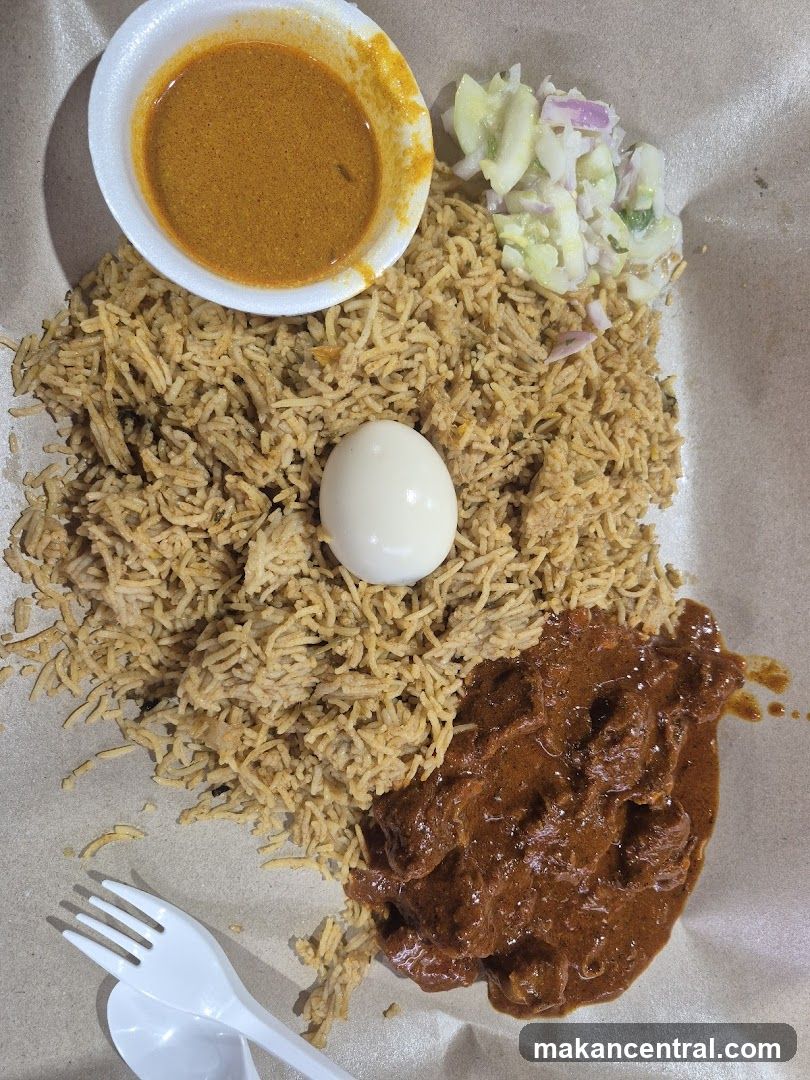Biryani with Curry and Egg