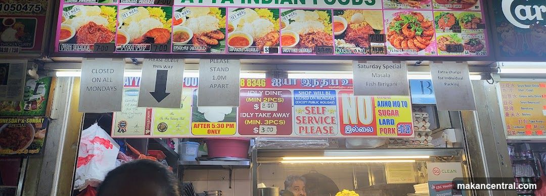 Indian Food Stall Menu