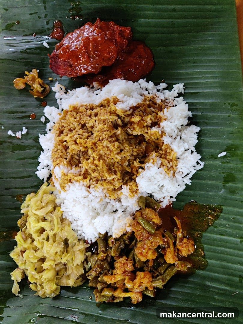 Indian Meal on Banana Leaf