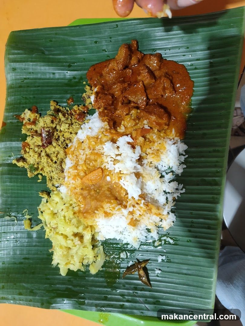 Indian Meal on Banana Leaf